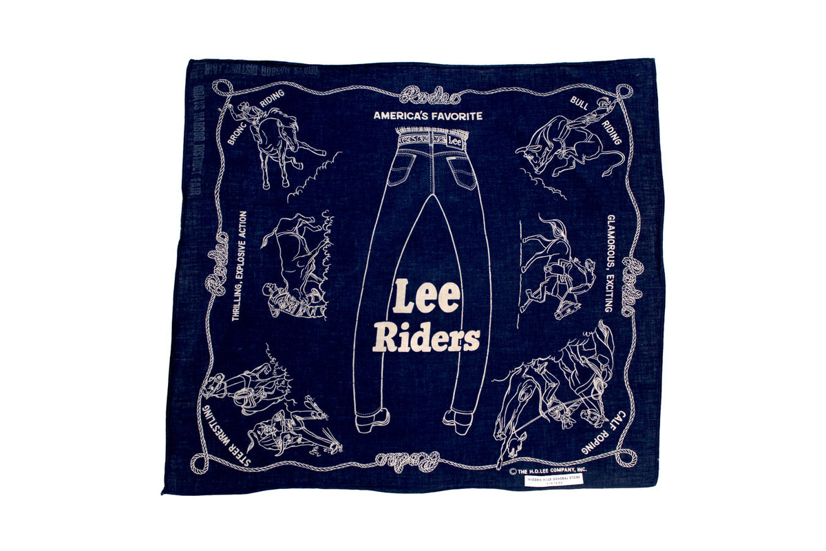 小物 Lee 50s cowboy bandanna Vintage CASEY TIBBS ~ Bandana 1950's Advertising Dungarees